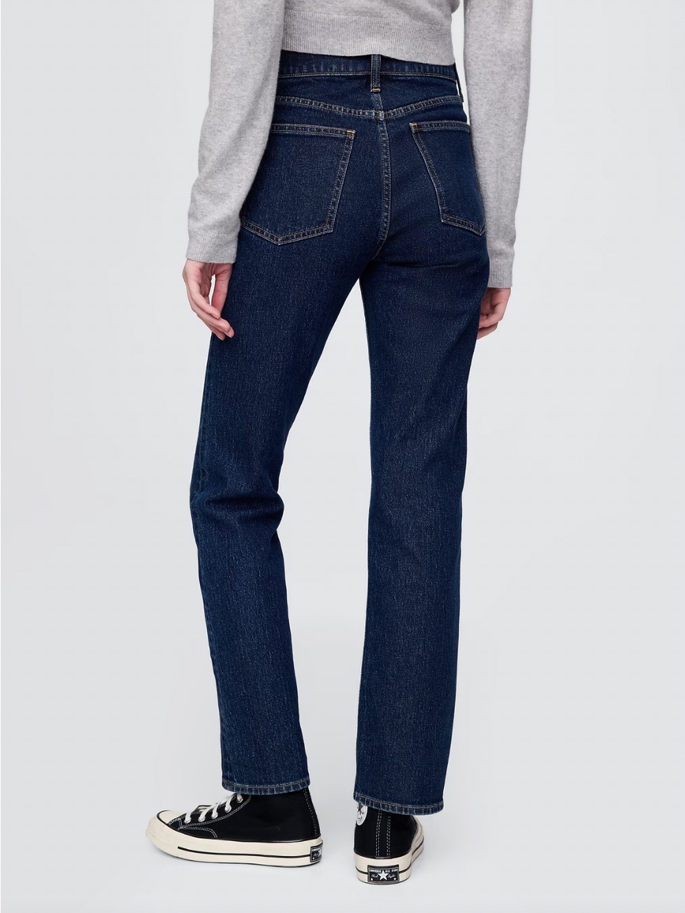 GAP High Rise '90s Slim Straight Jeans Women's 30 Tall Dark Indigo - Picture 10 of 15